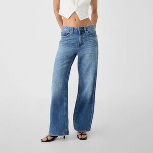 Stradivarius D92 Straight Wide Jeans